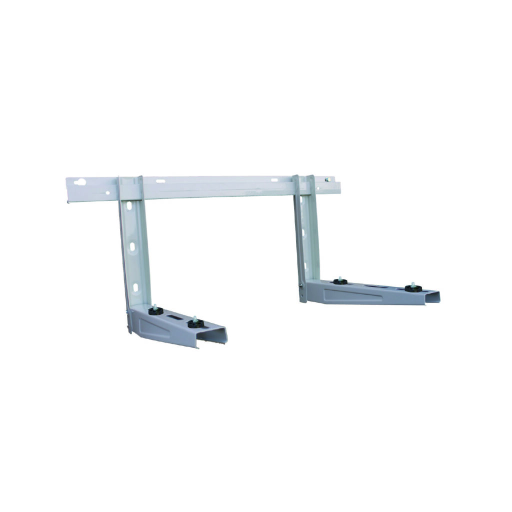 [HAL-0420] Konsole schwarz mit Stange Länge 800 mm x Höhe 400 mm x Tiefe 420 mm Modell Newbracket mit Wasserwaage (französische Ausführung)