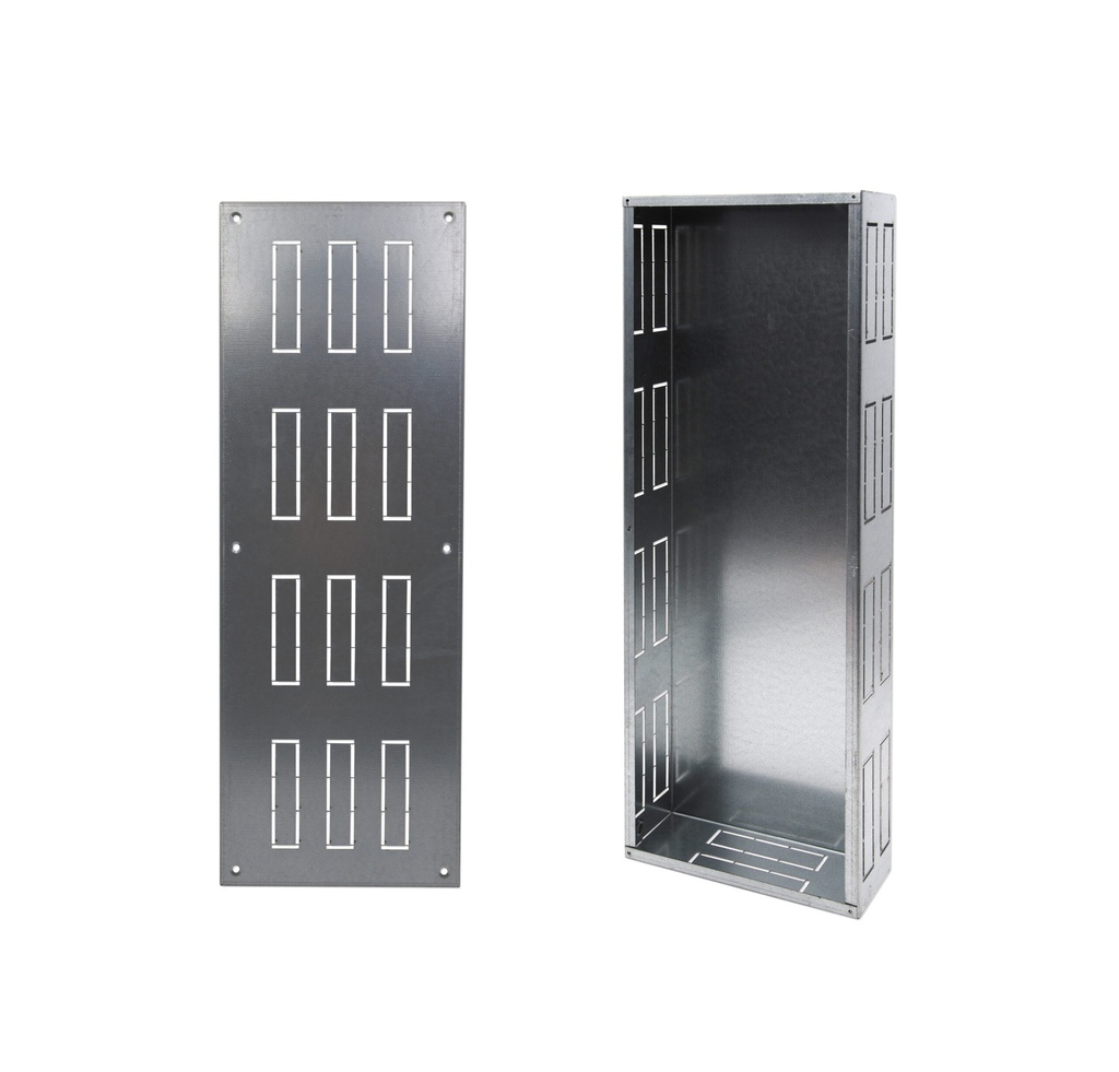 [HAL-0100] Dose für Anschlussvorbereitung für außen aus Metall 100 x 450 x 60 mm
