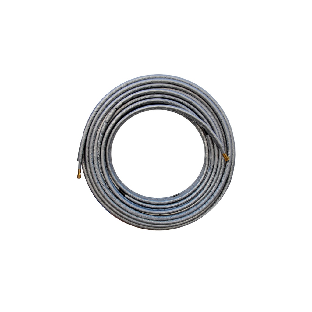 [FPI-0400] Rolle 50 m Ø 1/4" + 3/8" - Rohr Twin FASTPIPE V2.0 mit Isolierung UV-PRO 6 mm