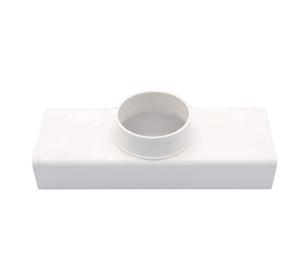 [KAN-2040] Verschraubung T- rechteckig/rund AIR-Flow für VMC 55 x 220 mm - Ø 125