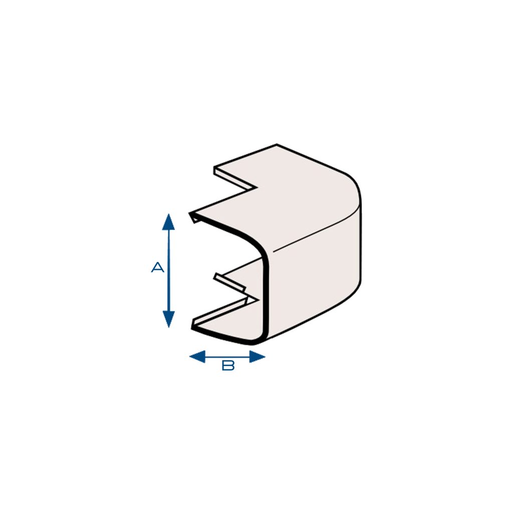 [KAN-0140] Außenecke für Installationskanal 125 x 75 braun