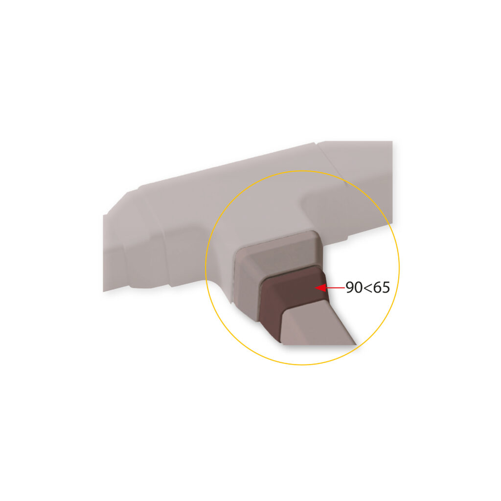[KAN-1650] Reduzierung Abzweig für Installationskanal 125 x 90 braun