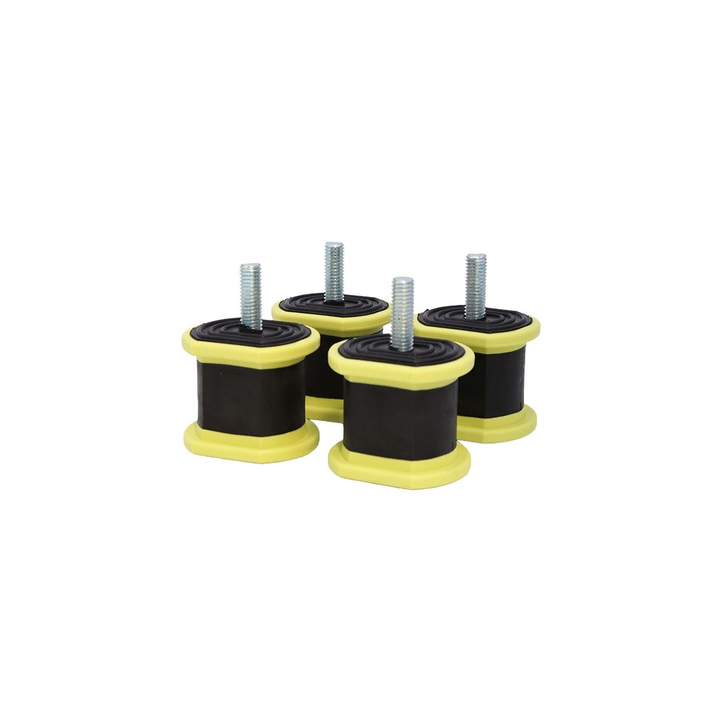 [HAL-0770] Set 4 Stück schwingungsdämpfend 40 x 40 MAX 100 kg Kublock Green