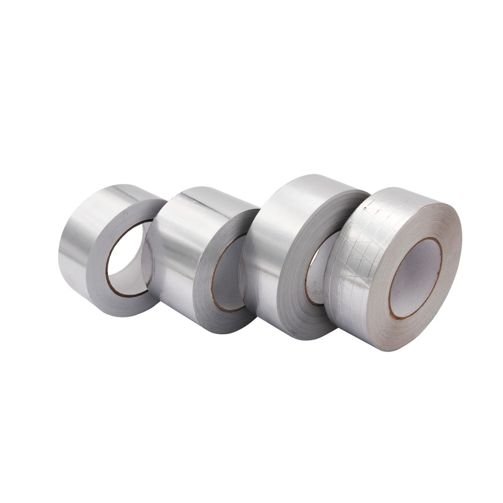 [BAN-0010] Band Aluminium Höhe 50 mm x 50 m x Stärke 140 µm mit selbstklebendem Gittergewebeträger